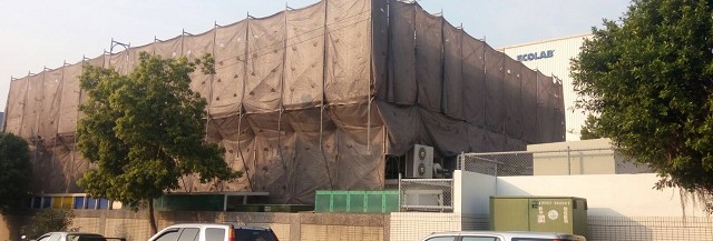 雅英鷹架公司在高雄工地進行鷹架安全檢查