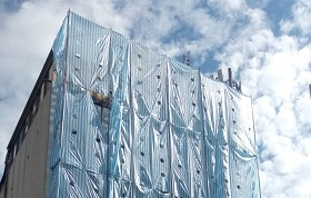 萬明鷹架台中傳統竹架工程照片