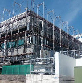 萬明鷹架商業空間鷹架工程照片