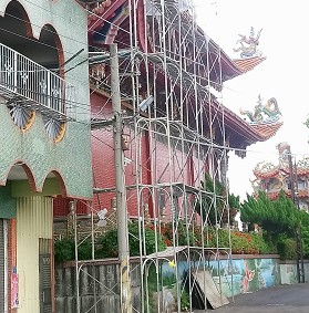 萬明鷹架特殊地形鷹架搭建照片