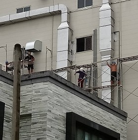 萬明鷹架高樓層鷹架工程照片