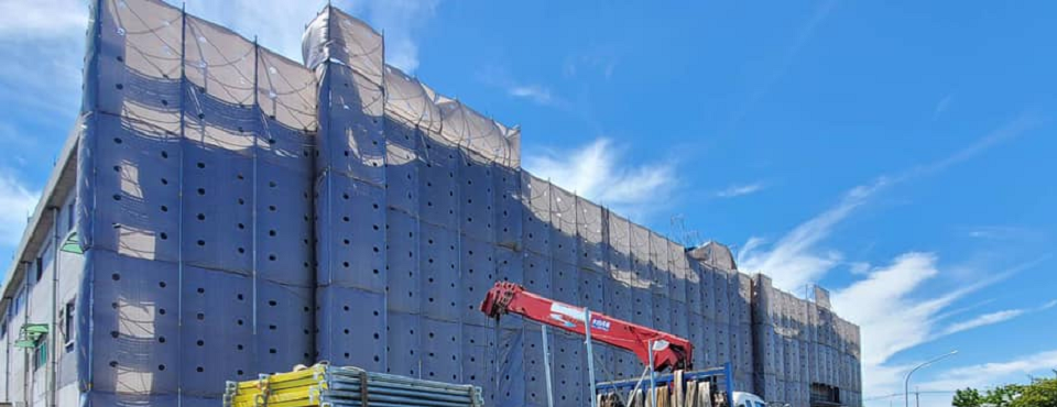 台中龍井區建築外牆鷹架